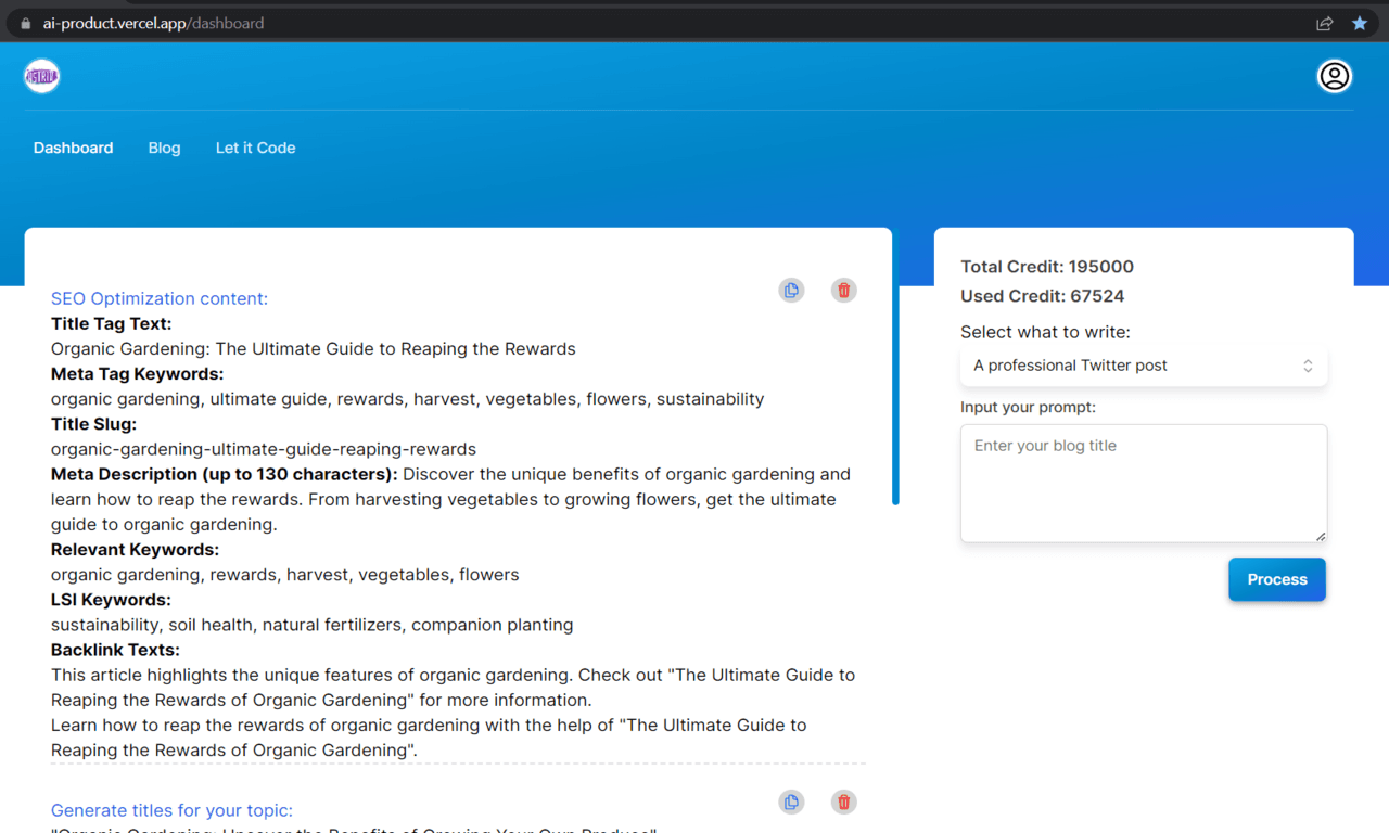 Search/Write anything